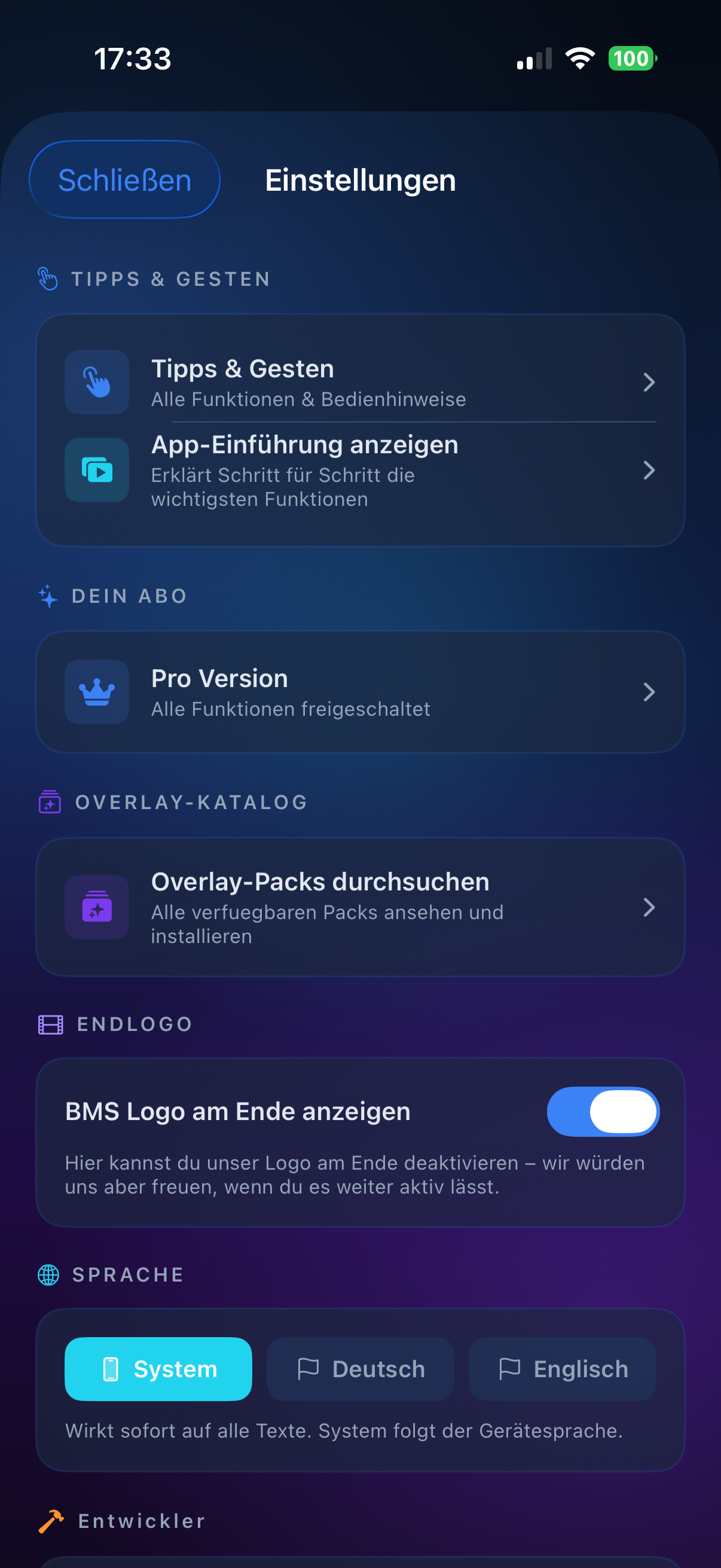 Einstellungen