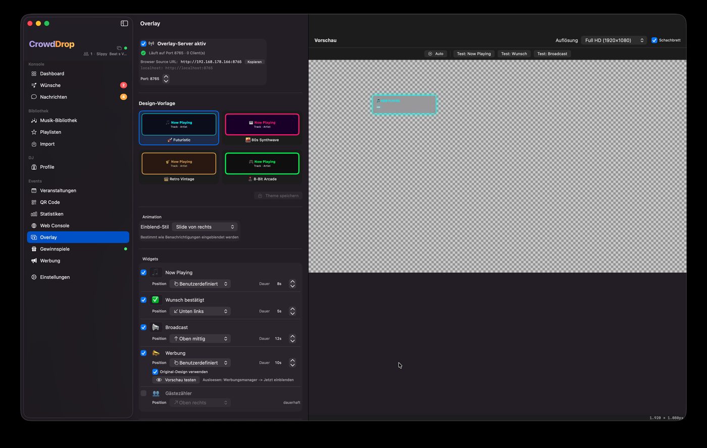 CrowdDrop OBS Overlay