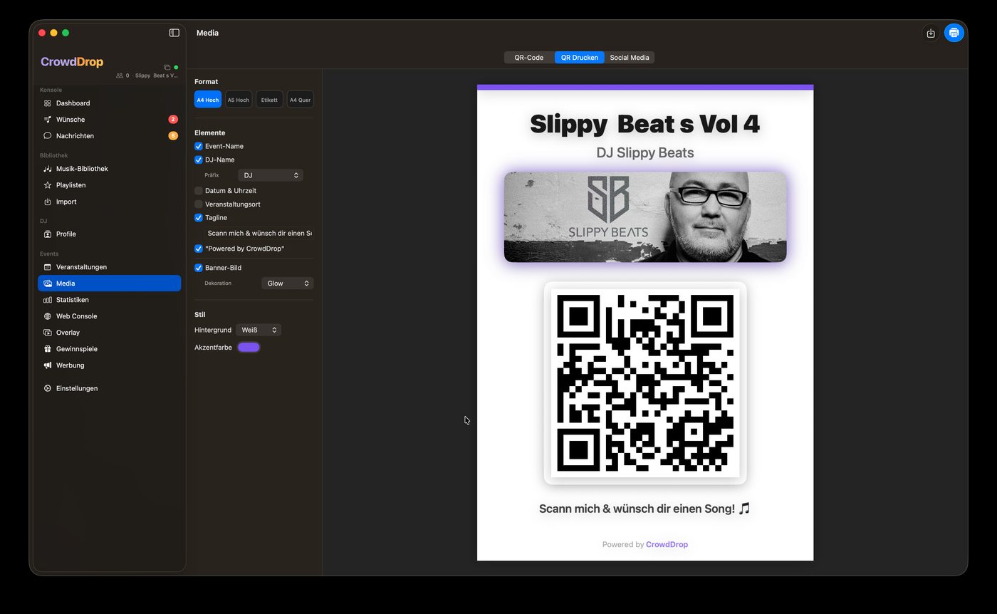 QR-Code Druckeditor