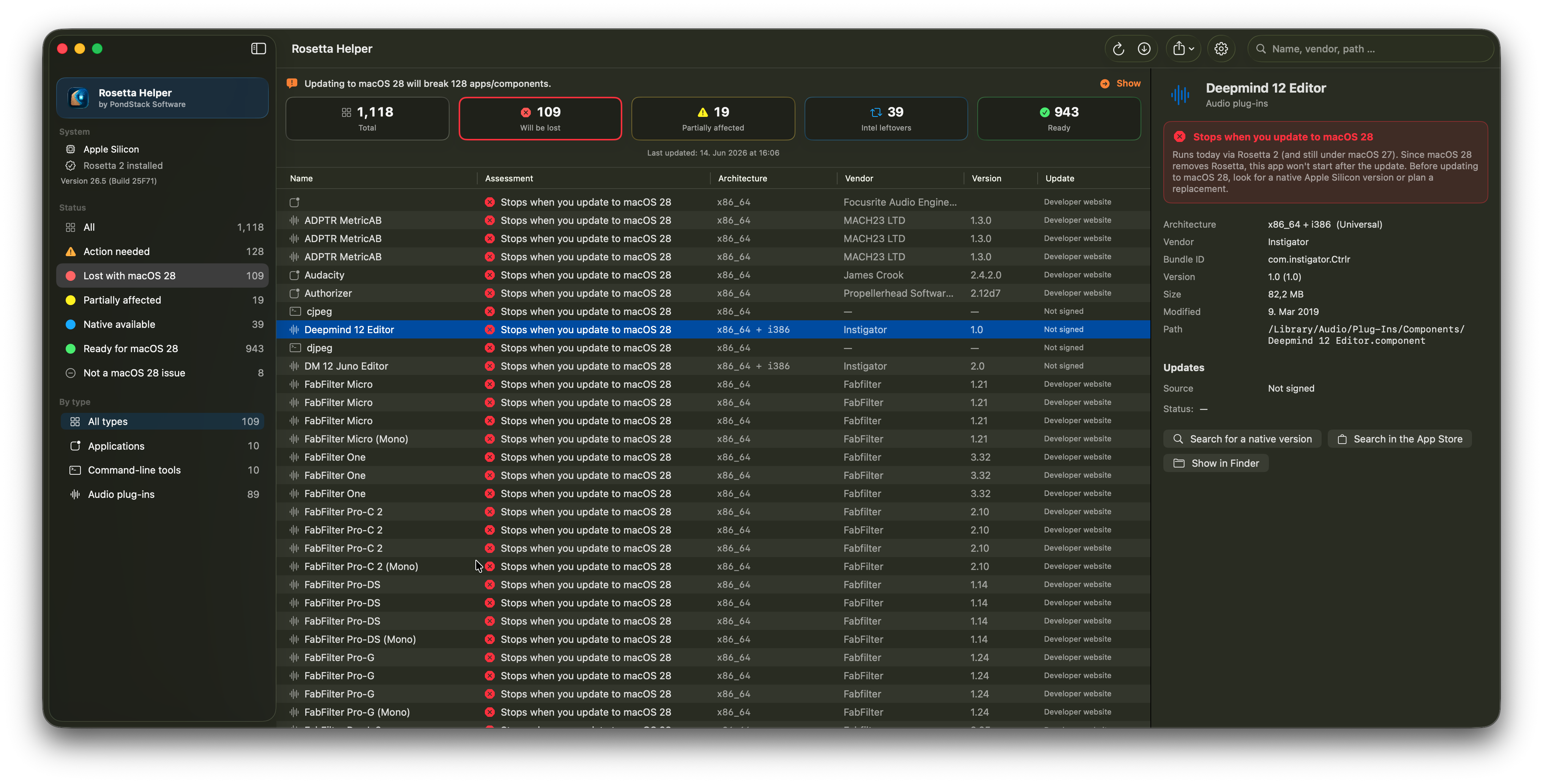 Rosetta Helper – Apps that stop working on macOS 27